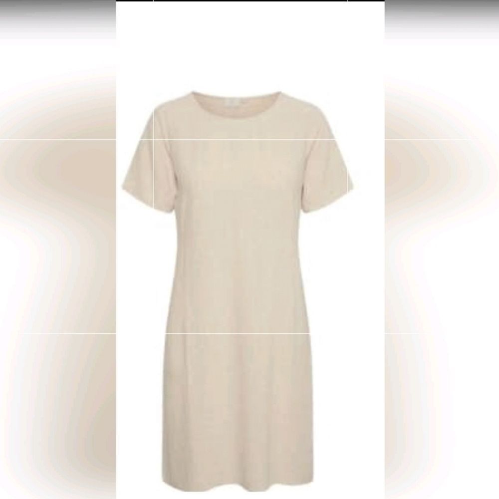 Silk Collection 10 Beige 100% SILK  Shortsleeves  Women's Maxi Dress